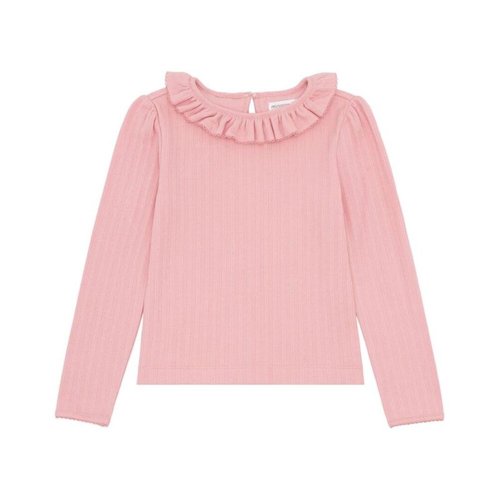 Minnow Girls  Pointelle Blouse, Pink